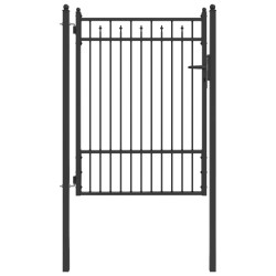 Porte de Clôture HORST 100 x 125 cm métal Noir Verrouillable 647050647050