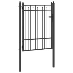 Porte de Clôture HORST 100 x 125 cm métal Noir Verrouillable 647050647050