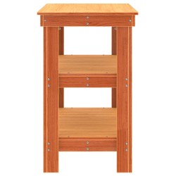 Établi avec étagère Brun cire 78,5 x 50 x 80 cm Pin massif 647052647052
