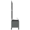Porte-plante de jardin avec irrigation et roues 2 pc Gris clair 647053647053