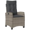 Ensemble à manger de jardin 5 pcs coussins gris résine tressée 647056647056