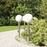 Bornes lumineuses avec sortie lot de 3 80 cm acier inoxydable IP44 647057647057