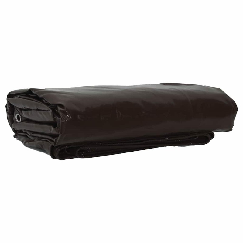Bâche 650g / m² Marron 1 x 2,5 m Toile avec revêtement en PVC 647060647060