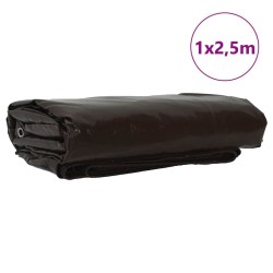 Bâche 650g / m² Marron 1 x 2,5 m Toile avec revêtement en PVC 647060647060