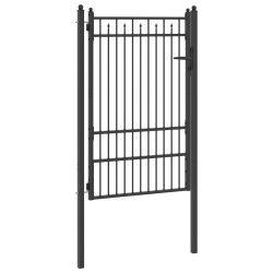 Porte de Clôture HORST 100 x 150 cm métal Noir Verrouillable 647062647062