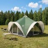 Tente Tipi avec toit Vert 18-Personnes Polyester et Acier 647063647063