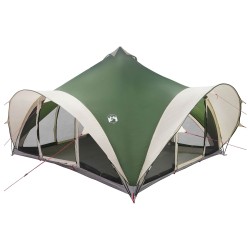 Tente Tipi avec toit Vert 18-Personnes Polyester et Acier 647063647063