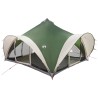Tente Tipi avec toit Vert 18-Personnes Polyester et Acier 647063647063