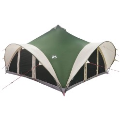 Tente Tipi avec toit Vert 18-Personnes Polyester et Acier 647063647063