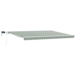 Auvent rétractable Vert et blanc 450 × 300 cm 647065647065