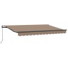 Auvent rétractable Taupe 500 × 350 cm Polyester et Aluminium 647066647066