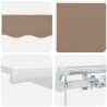Auvent rétractable Taupe 450 × 300 cm Tissu et Aluminium 647067647067