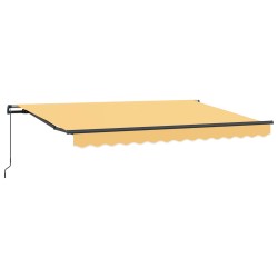 Auvent rétractable Sable 500 × 350 cm Polyester et Aluminium 647068647068