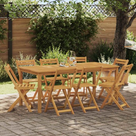 Chaises de bistrot d'extérieur 8 pcs Naturel 40 x 53 x 80 cm 647069647069