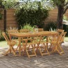 Chaises de bistrot d'extérieur 8 pcs Naturel 40 x 53 x 80 cm 647069647069