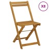 Chaises de bistrot d'extérieur 8 pcs Naturel 40 x 53 x 80 cm 647069647069