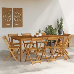 Chaises de bistrot d'extérieur 8 pcs Naturel 40 x 53 x 80 cm 647069647069