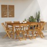 Chaises de bistrot d'extérieur 8 pcs Naturel 40 x 53 x 80 cm 647069647069