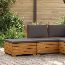 Ensemble de salon de jardin 2 Pièce Marron Bois d'Acacia Massif 647070647070