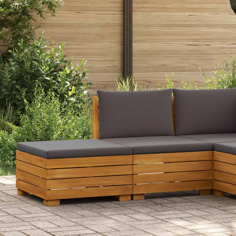 Ensemble de salon de jardin 2 Pièce Marron Bois d'Acacia Massif 647070647070