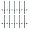 Poteau de clôture enchâssé 22 pc Vert 100 cm 647071647071