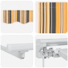 Auvent rétractable manuel Jaune, Gris et Blanc 4,5 × 3,5 m 647073647073