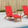 Chaise longue inclinable et pliable 2 pcs Rouge 647085647085
