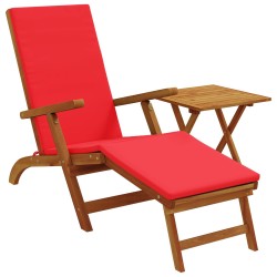 Chaise longue inclinable et pliable 2 pcs Rouge 647085647085