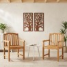 Chaise en rose sculptée à la main 2 pcs Naturel 647093647093