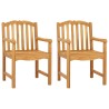 Chaise en rose sculptée à la main 2 pcs Naturel 647093647093