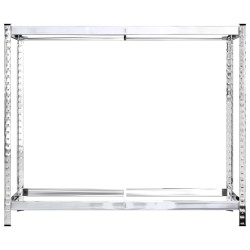 Porte-pneus à 2 niveaux 2 pcs Argenté 110x40x110 cm Acier 647104647104