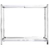 Porte-pneus à 2 niveaux 2 pcs Argenté 110x40x110 cm Acier 647104647104