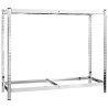Porte-pneus à 2 niveaux 3 pcs Argenté 110x40x110 cm Acier 647107647107