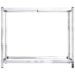 Porte-pneus à 2 niveaux 3 pcs Argenté 110x40x110 cm Acier 647107647107