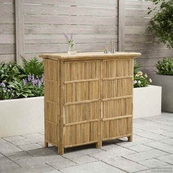Table de bar extérieure Naturel 115 x 55 x 105 cm Bambou 647114647114