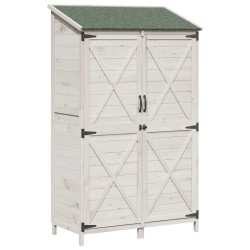 Abri de jardin Blanc 106 x 56 x 176,5 cm Bois de Sapin Massif 647118647118