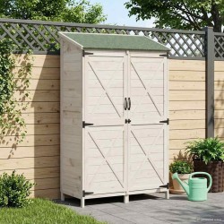 Abri de jardin Blanc 106 x 56 x 176,5 cm Bois de Sapin Massif 647118647118