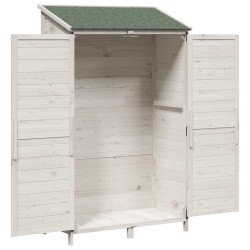 Abri de jardin Blanc 106 x 56 x 176,5 cm Bois de Sapin Massif 647118647118
