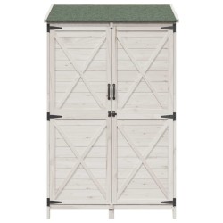 Abri de jardin Blanc 106 x 56 x 176,5 cm Bois de Sapin Massif 647118647118