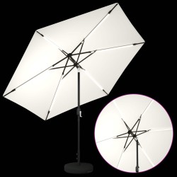 Parasol de jardin avec lumières LED et base 300 x 300 cm 647119647119