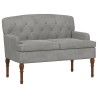 Canapé love seat avec capitonnage en boutons Gris clair Velours 647122647122