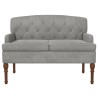 Canapé love seat avec capitonnage en boutons Gris clair Velours 647122647122