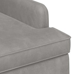 Canapé love seat avec capitonnage en boutons Gris clair Velours 647122647122