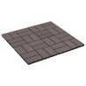 Carreau de terrasse 22 pcs Marron foncé 30 x 30 cm WPC 647125647125