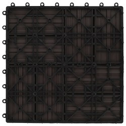 Carreau de terrasse 22 pcs Marron foncé 30 x 30 cm WPC 647125647125