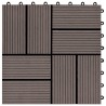 Carreau de terrasse 22 pcs Marron foncé 30 x 30 cm WPC 647125647125