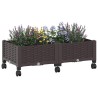 Jardinière avec Roues Marron 80 x 40 x 29 cm PP 647127647127
