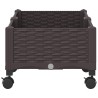 Jardinière avec Roues Marron 80 x 40 x 29 cm PP 647127647127