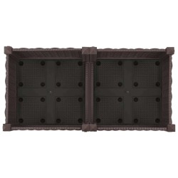 Jardinière avec Roues Marron 80 x 40 x 29 cm PP 647127647127