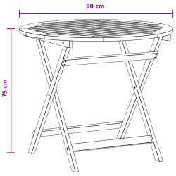Table de jardin pliante Marron Ø 90 x 75 cm 647128647128